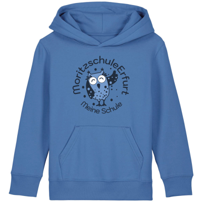 Hoodie | Kinder | college | bright blue | Moritzschule Erfurt