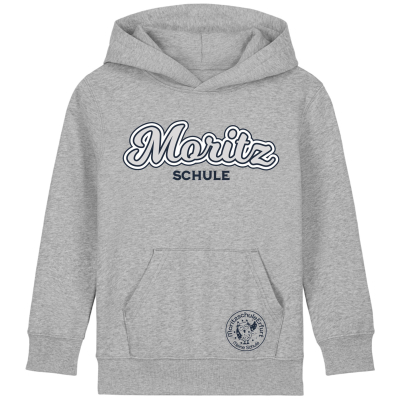 Hoodie | Kinder | retro | heather gray | Moritzschule Erfurt