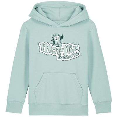 Hoodie | Kinder | cloud | caribbean blue | Moritzschule Erfurt