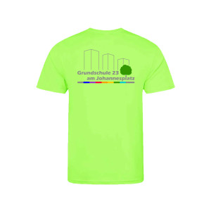 Funktionsshirt Kinder | electric green | Grundschule 23 am Johannesplatz