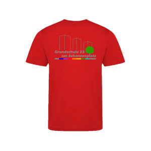 Funktionsshirt Kinder | fire red | Grundschule 23 am Johannesplatz