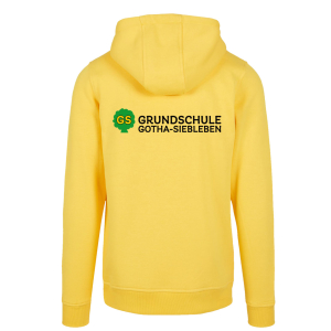 Hoodie Build Your Brand | Heavy Hoody Herren | Taxi Yellow | Grundschule Gotha-Siebleben