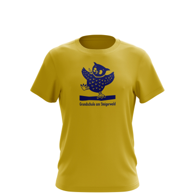 T-Shirt | Kinder/Unisex | gelb | Grundschule am Steigerwald Erfurt | Blaue Eule