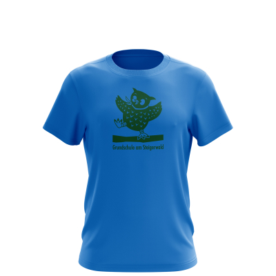 T-Shirt | Kinder | sapphire | Grundschule am Steigerwald Erfurt | Grüne Eule