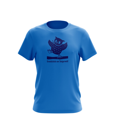 T-Shirt | Kinder/Unisex | sapphire | Grundschule am Steigerwald Erfurt | Blaue Eule