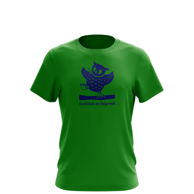T-Shirt | Kinder/Unisex | grün | Grundschule am Steigerwald Erfurt | Blaue Eule