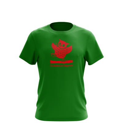 T-Shirt | Kinder/Unisex | grün | Grundschule am Steigerwald Erfurt | Rote Eule